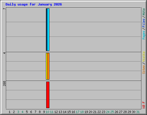 Daily usage for January 2026