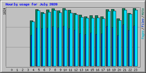 Hourly usage for July 2020
